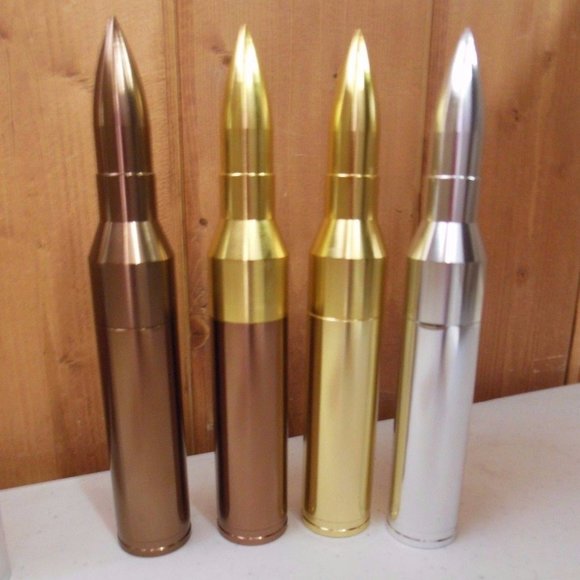 NEW 50 Caliber Metallic LED Flashlight AAA Battery - Picture 1 of 5